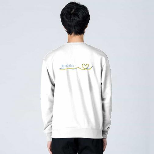 【トレーナー】ウクライナ寄付金 デザインN0.2 8.4oz Cotton:100%