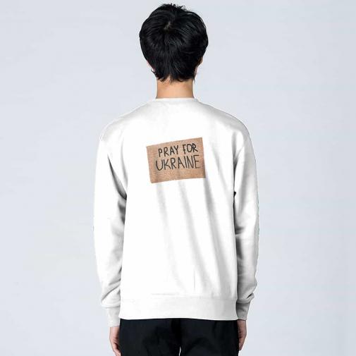 【トレーナー】ウクライナ寄付金 デザインN0.4 8.4oz Cotton:100%