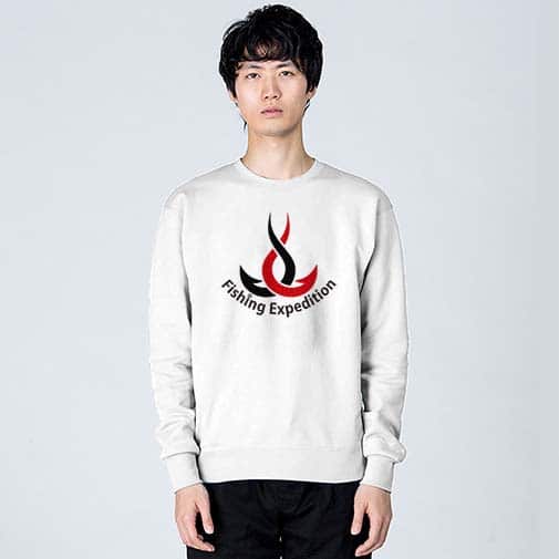 釣り探検隊【トレーナー】newロゴ 5.6oz Cotton:100%