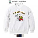 【トレーナー】シロクマさんキャンプに行く(wakat) 8.4oz Cotton:100%