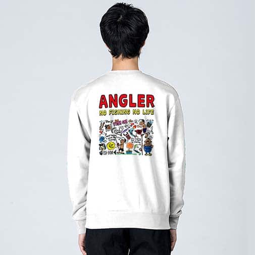 【トレーナー】【釣りざんまい】釣りをするんです_カラフル 8.4oz Cotton:100%