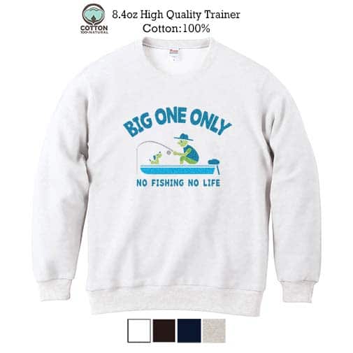 【トレーナー】【釣りざんまい】愛犬とボートフィッシング_カラフル 8.4oz Cotton:100%