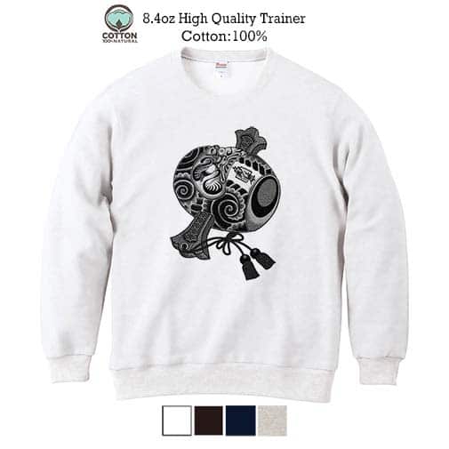 【彫姫】【トレーナー】達磨小槌 5.6oz Cotton:100%