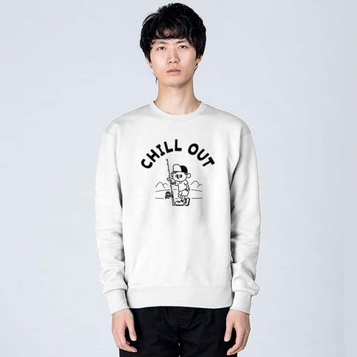 【トレーナー】【釣りざんまい】のんびり釣りしよう 8.4oz Cotton:100%