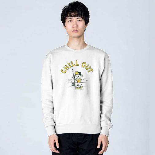 【トレーナー】【釣りざんまい】のんびり釣りしよう_レトロ 8.4oz Cotton:100%