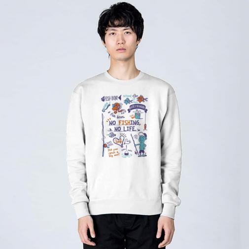 【トレーナー】【釣りざんまい】釣りが好きなんです_レトロ 8.4oz Cotton:100%