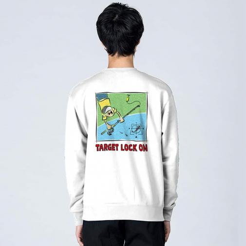 【トレーナー】【釣りざんまい】ルアー釣りのターゲット 8.4oz Cotton:100%