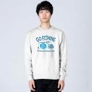 【トレーナー】【釣りざんまい】ユニークな釣りするアングラー_ブルー 8.4oz Cotton:100%