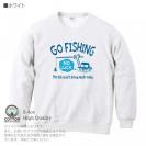 【トレーナー】【釣りざんまい】ユニークな釣りするアングラー_ブルー 8.4oz Cotton:100%