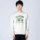 【トレーナー】【釣りざんまい】ユニークな釣りするアングラー_グリーン 8.4oz Cotton:100%