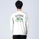 【トレーナー】【釣りざんまい】ユニークな釣りするアングラー_グリーン 8.4oz Cotton:100%