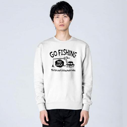 【トレーナー】【釣りざんまい】ユニークな釣りするアングラー_ブラック 8.4oz Cotton:100%