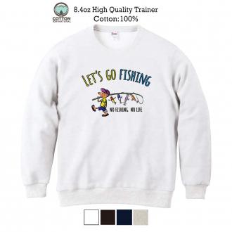 【トレーナー】【釣りざんまい】レッツゴーフィッシング ルアーと少年_カラフル 8.4oz Cotton:100%