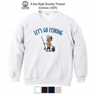 【トレーナー】【釣りざんまい】レッツゴーフィッシング アングラー_カラフル 8.4oz Cotton:100%