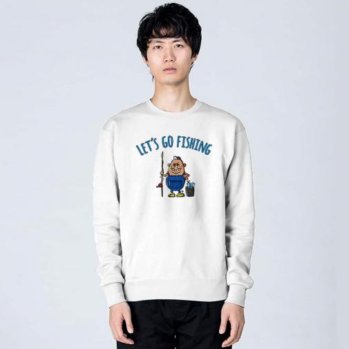 【トレーナー】【釣りざんまい】レッツゴーフィッシング ポッチャリアングラー_カラフル 8.4oz Cotton:100%