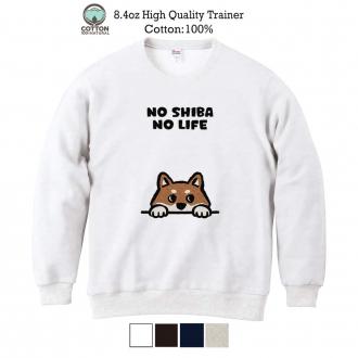 【トレーナー】何か気になる柴犬_赤柴(wakat) 8.4oz Cotton:100%