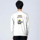 【トレーナー】【釣りざんまい】サケを釣るクマさん  8.4oz Cotton:100%