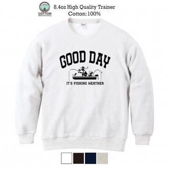 【トレーナー】【釣りざんまい】ウトウトボートフィッシング  8.4oz Cotton:100%