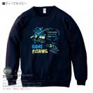 【トレーナー】【釣りざんまい】釣り人と魚の遭遇_NB  8.4oz Cotton:100%