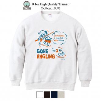 【トレーナー】【釣りざんまい】釣り人と魚の遭遇_NB  8.4oz Cotton:100%